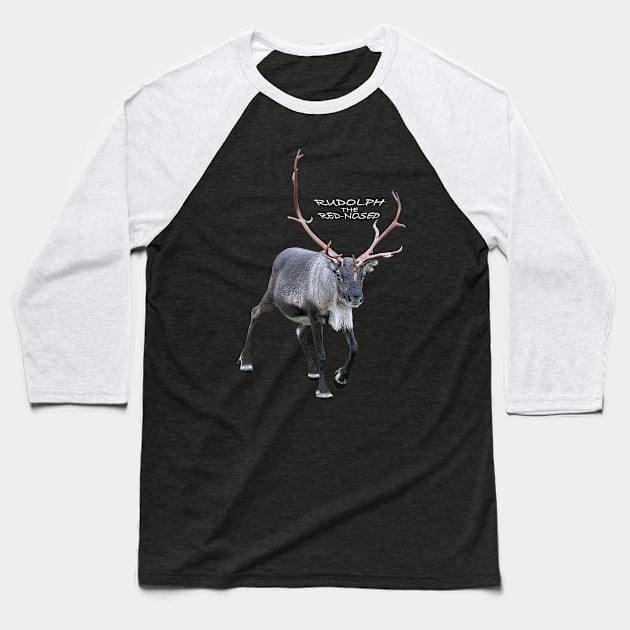 Rudolph the red-nosed Baseball T-Shirt by FotoJarmo